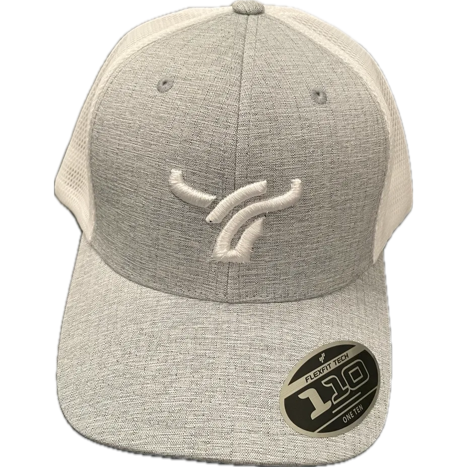 B8 Ranch Apparel 110 Flexfit Snapback with Large Logo - Light Grey/White