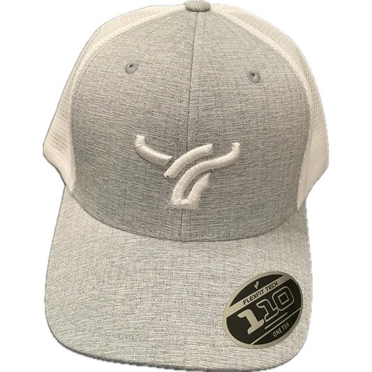 B8 Ranch Apparel 110 Flexfit Snapback with Large Logo - Light Grey/White