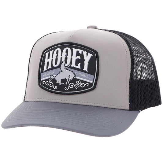 Hooey Salado Curved Bill Trucker Cap - Grey/Black