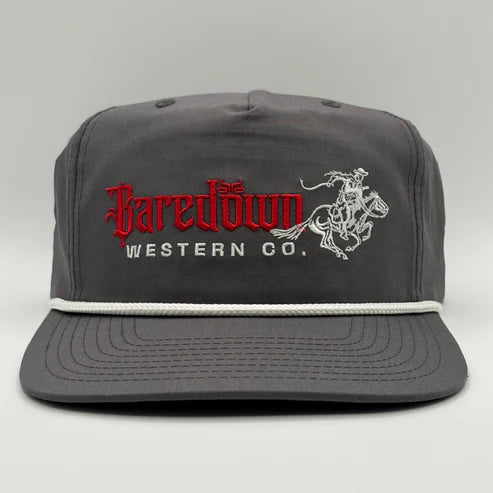 Baredown Brand Hooked 256 Flat Bill Baseball Cap - Dark Grey