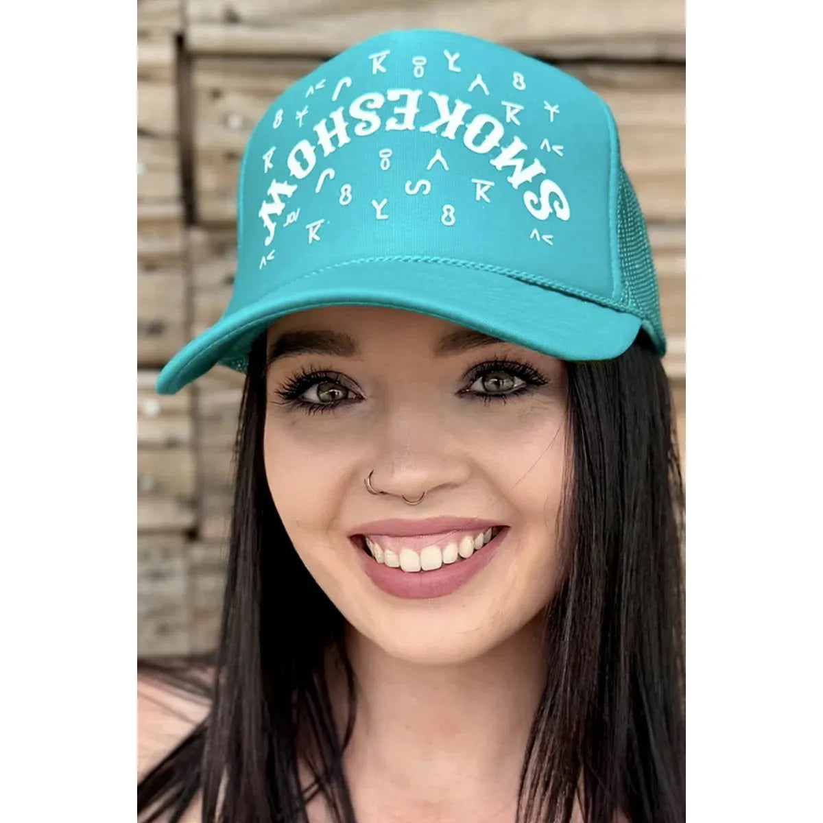 Sterling Kreek Branded Smokeshow Curved Brim Cap - Turquoise