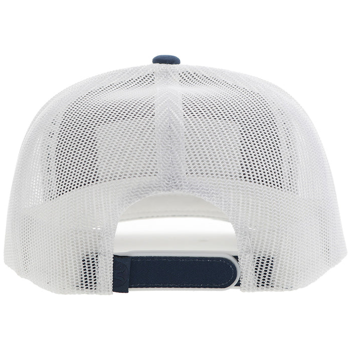 Hooey Rank Stock Hybrid Bill Trucker Cap - Navy/White