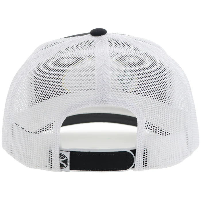 Hooey Cactus Ropes w/Stitching Hybrid Bill Trucker Cap - Black/White