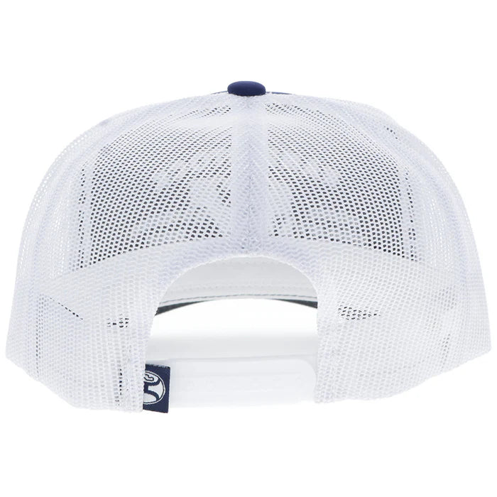 Hooey Rank Stock Curved Bill Trucker Cap - Navy/White