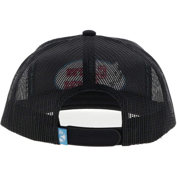 Hooey Cactus Ropes w/Stitching Hybrid Bill Trucker Cap - Black