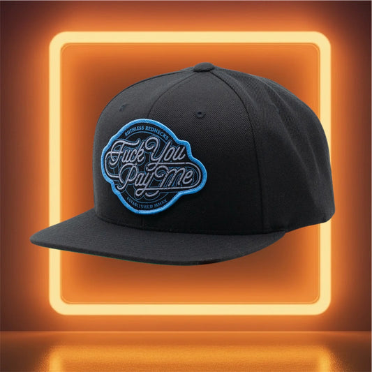 Ruthless Rednecks Paid In Full Flat Brim Patch Hat - Black