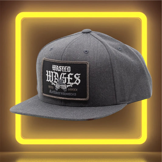 Ruthless Rednecks Cheers Flatbrim Patch Hat - Charcoal