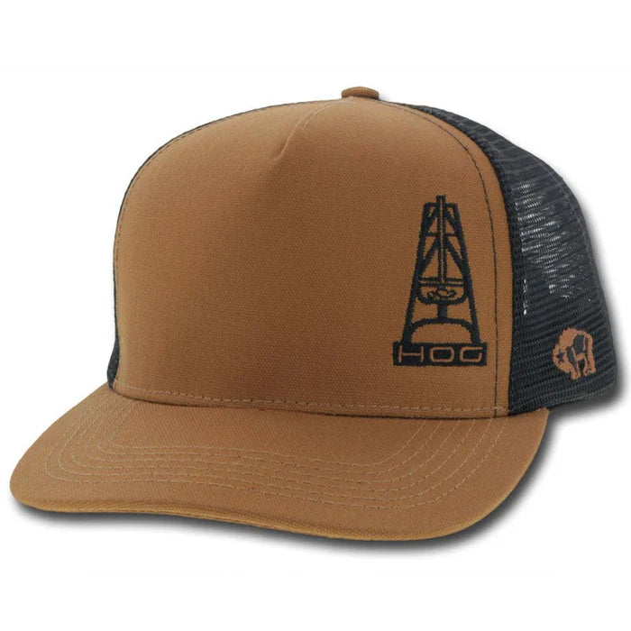 Hooey Hog Hybrid Bill Trucker Cap - Tan/Black
