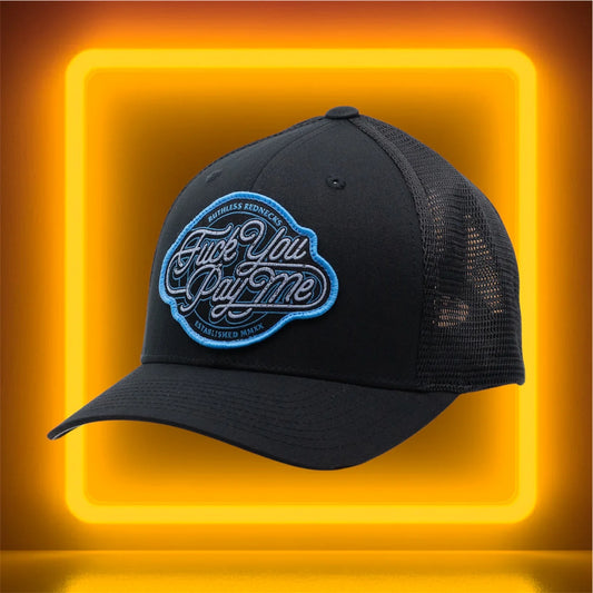 Ruthless Rednecks Paid In Full Curved Brim Hat - Black