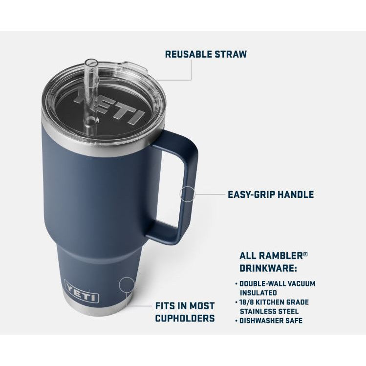 Yeti Rambler 1.2L Mug with Straw - Tropical Pink