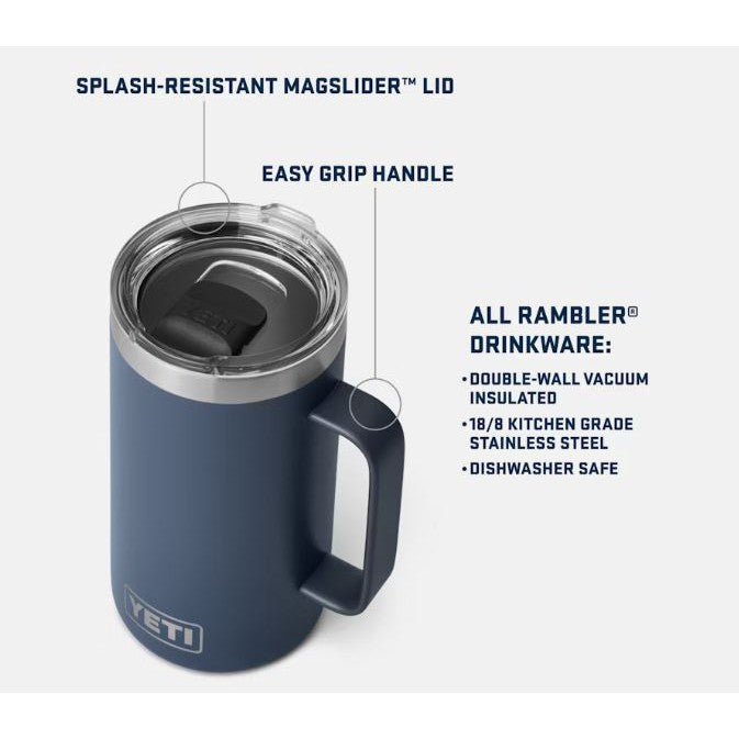 Yeti Rambler 710ml Mug with Mag Slider Lid- Tropical Pink