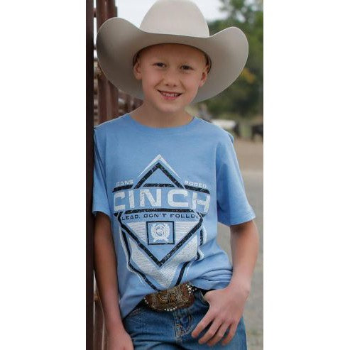 Cinch Boy's T-Shirt - Light Blue