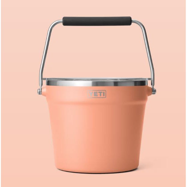 Yeti Rambler Beverage Bucket w/Lid - Lowcountry Peach