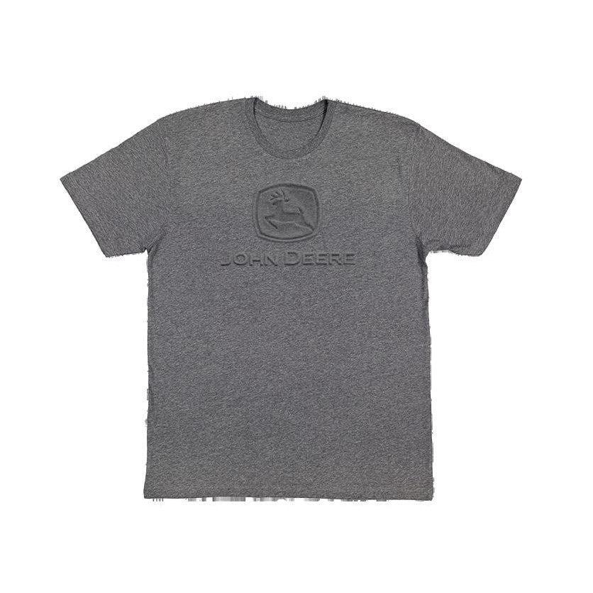 John Deere - Men's Embossed Logo T-Shirt -  Grey