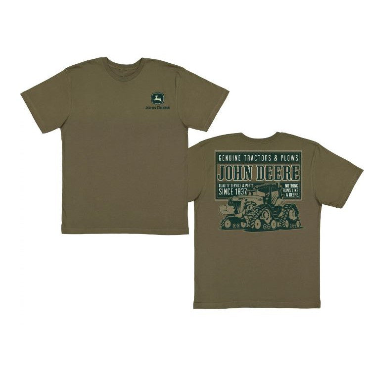 John Deere - Newsprint Men's T-Shirt - Olive