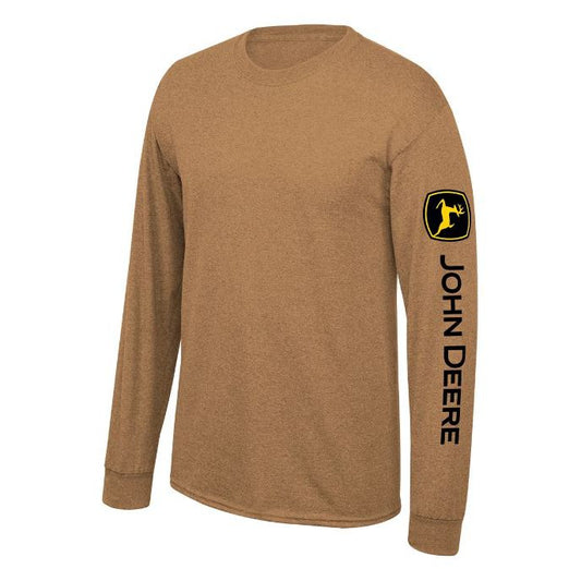 John Deere Men's Long Sleeve Shirt - Construction Brown