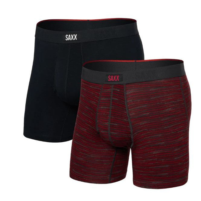 Saxx Men's Vibe Xtra Soft Comfort Boxer Brief 6" (2 Pack)