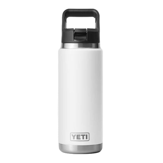 Yeti Rambler 769 ml Water Bottle w/Straw Cap - White