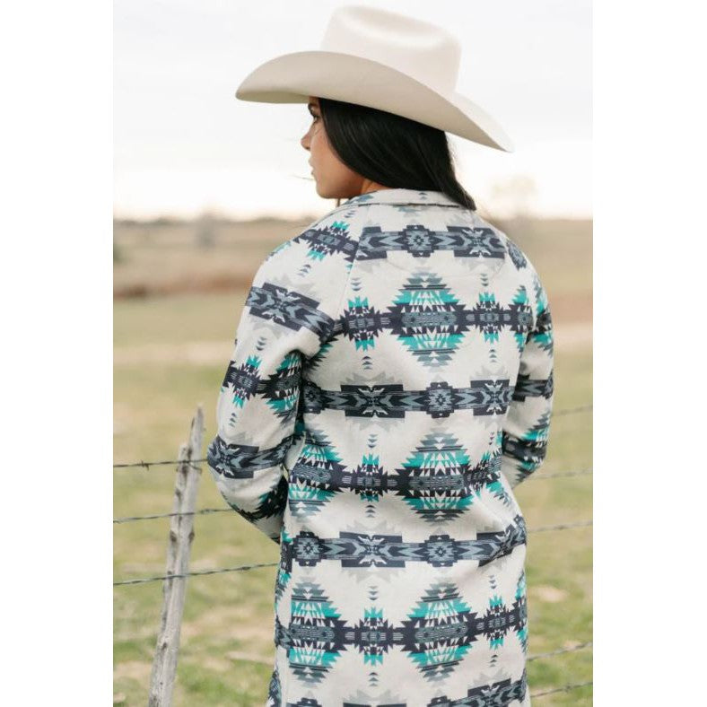 Sterling Kreek Women's Maui Mountain Jacket - Turquoise Aztec Pattern