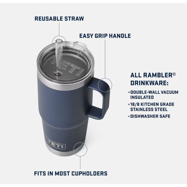 YETI Rambler 739 mL Straw Mug with Straw Lid