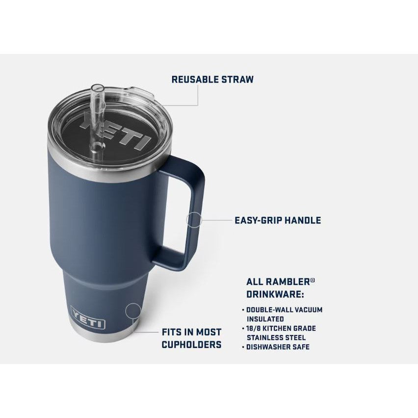 Yeti Rambler 1.2L Straw Mug Intl - Black Forest Green