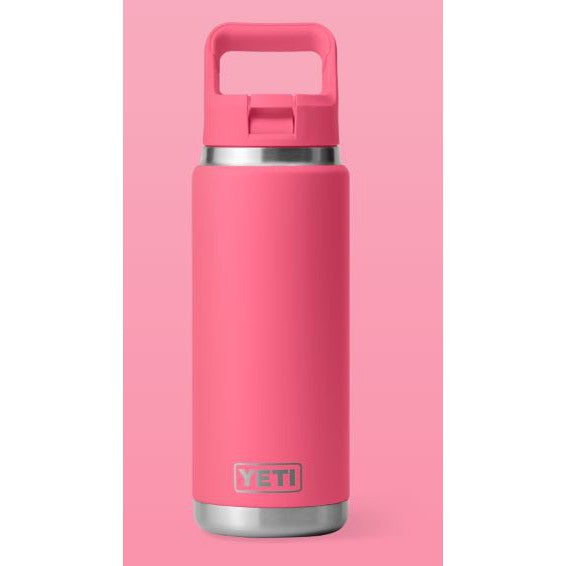 Yeti Rambler 769ml Water Bottle w/Straw Cap - Tropical Pink