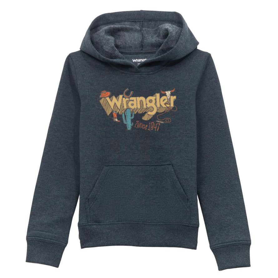 Wrangler Boy's Comic Hoodie - Dark Saphire