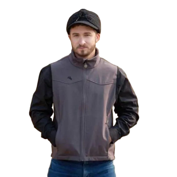 Wyoming Trader Men's Laminated Morgan Vest - Charcoal