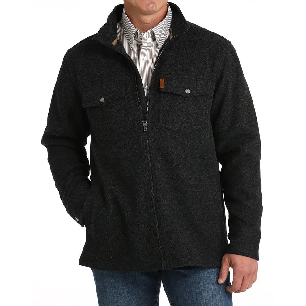 Cinch Men's Long Sleeve Shirt Jacket- Charcoal
