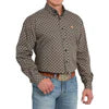 Cinch Men's Long Sleeve Medallion Print Shirt - Black