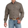 Cinch Men's Long Sleeve Medallion Print Shirt - Black