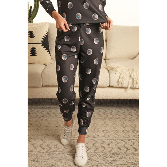 Range by RR Women's Concho Print Joggers - Black