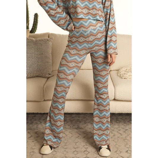 Range by RR Women's Chevron Aztec Print Pants - Stillwater