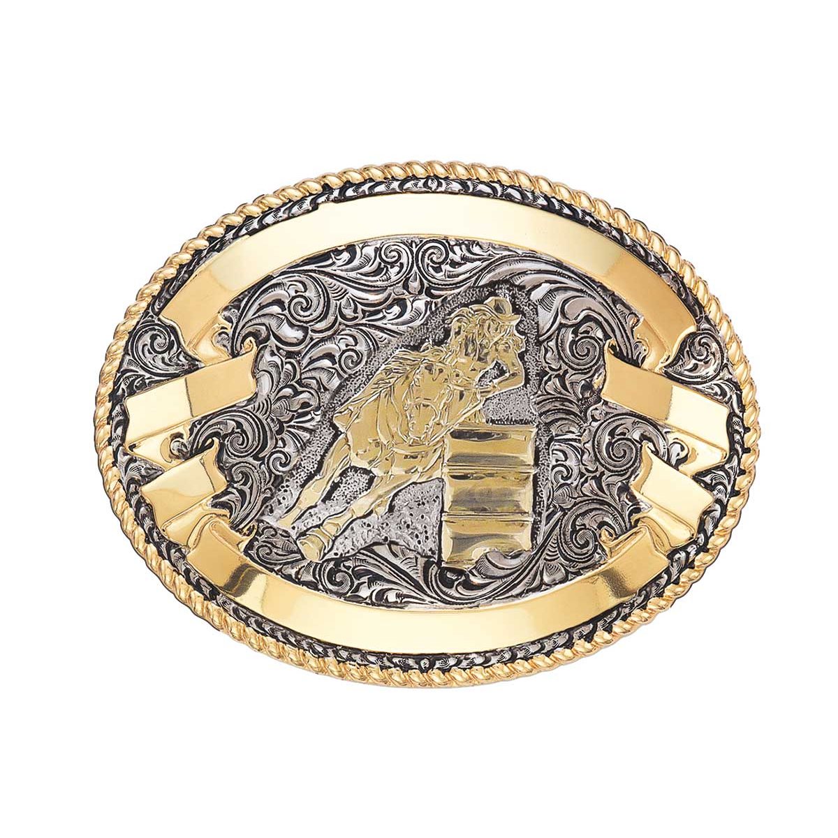 Crumrine Oval Buckle - Barrel Racer