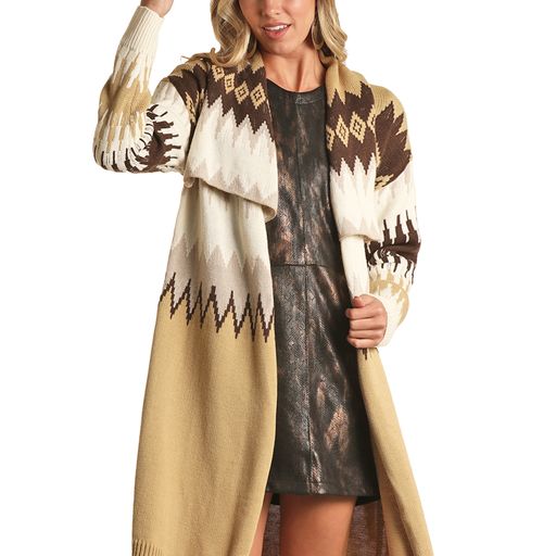 Rock & Roll Women's Oversized Cardigan - Camel