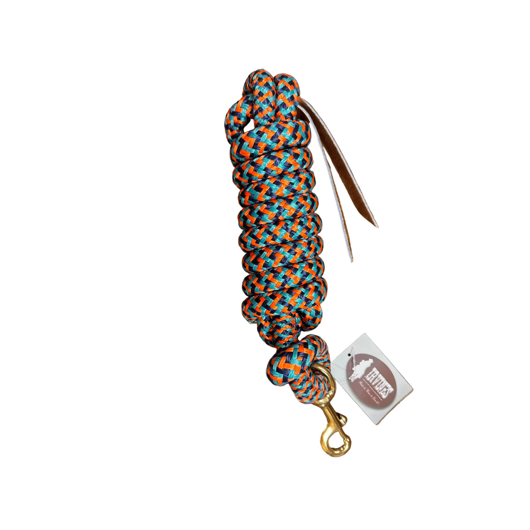 Irvine Cow Lead 9 ft 5/8" Lead w/Brass Plated Bolt Snap (Mixed Colours)
