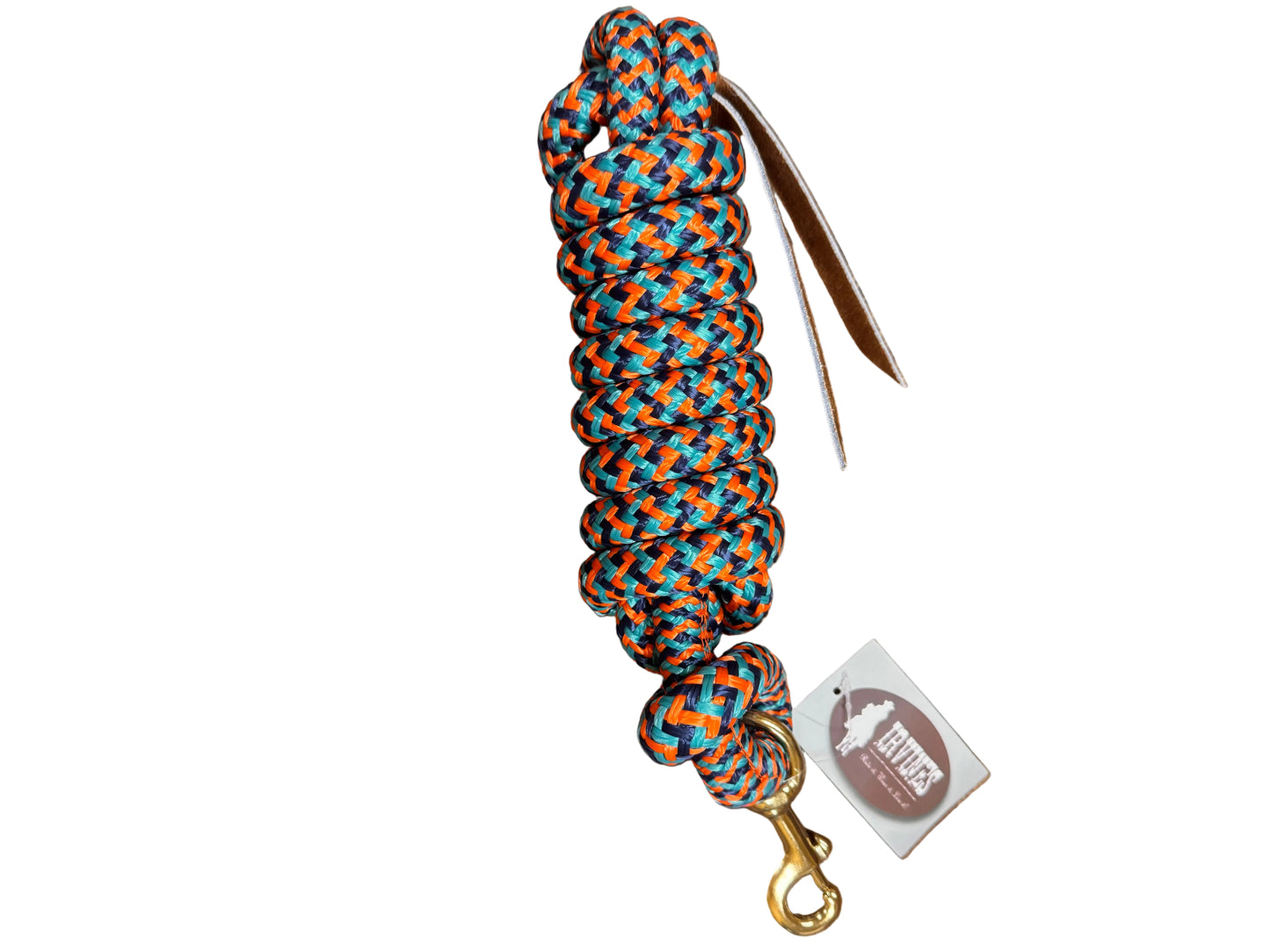Irvine Cow Lead 9 ft 5/8" Lead w/Brass Plated Bolt Snap (Mixed Colours)