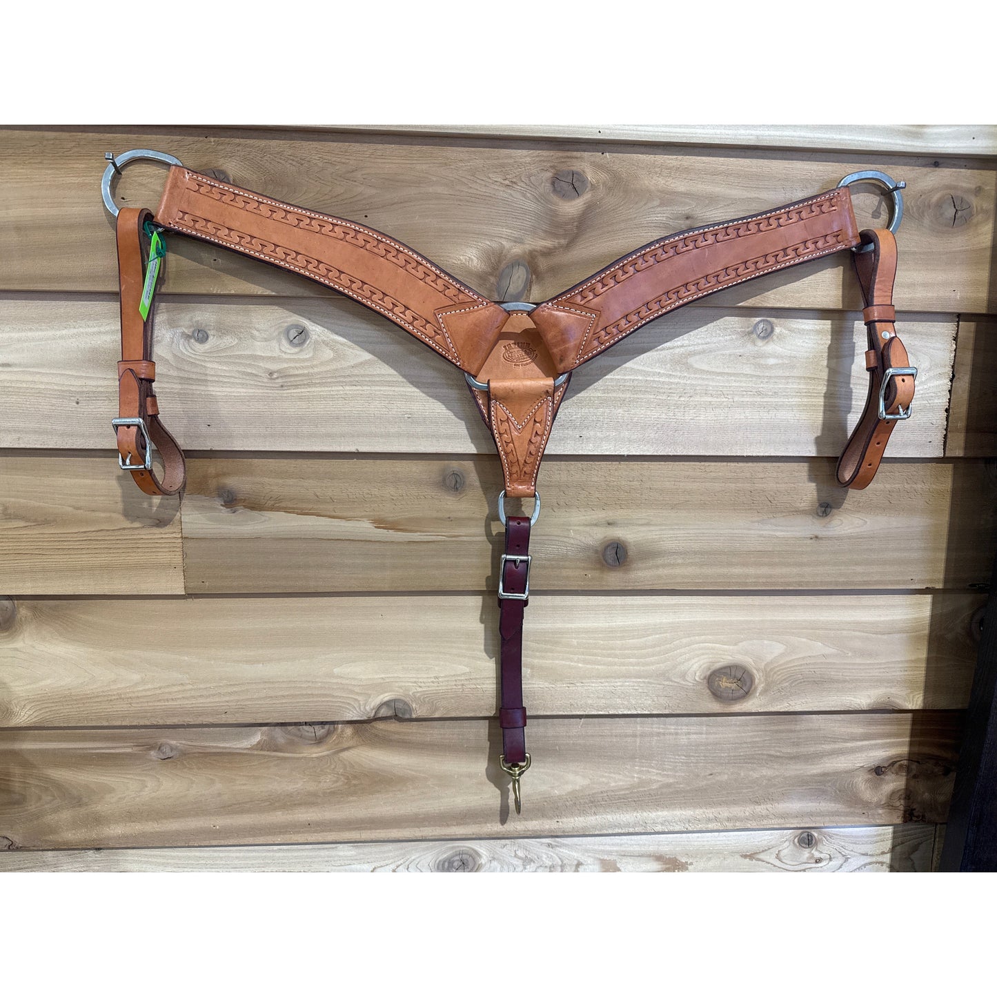 Irvine Breast Collar 2 3/4" Basket Stamp/Running W Border
