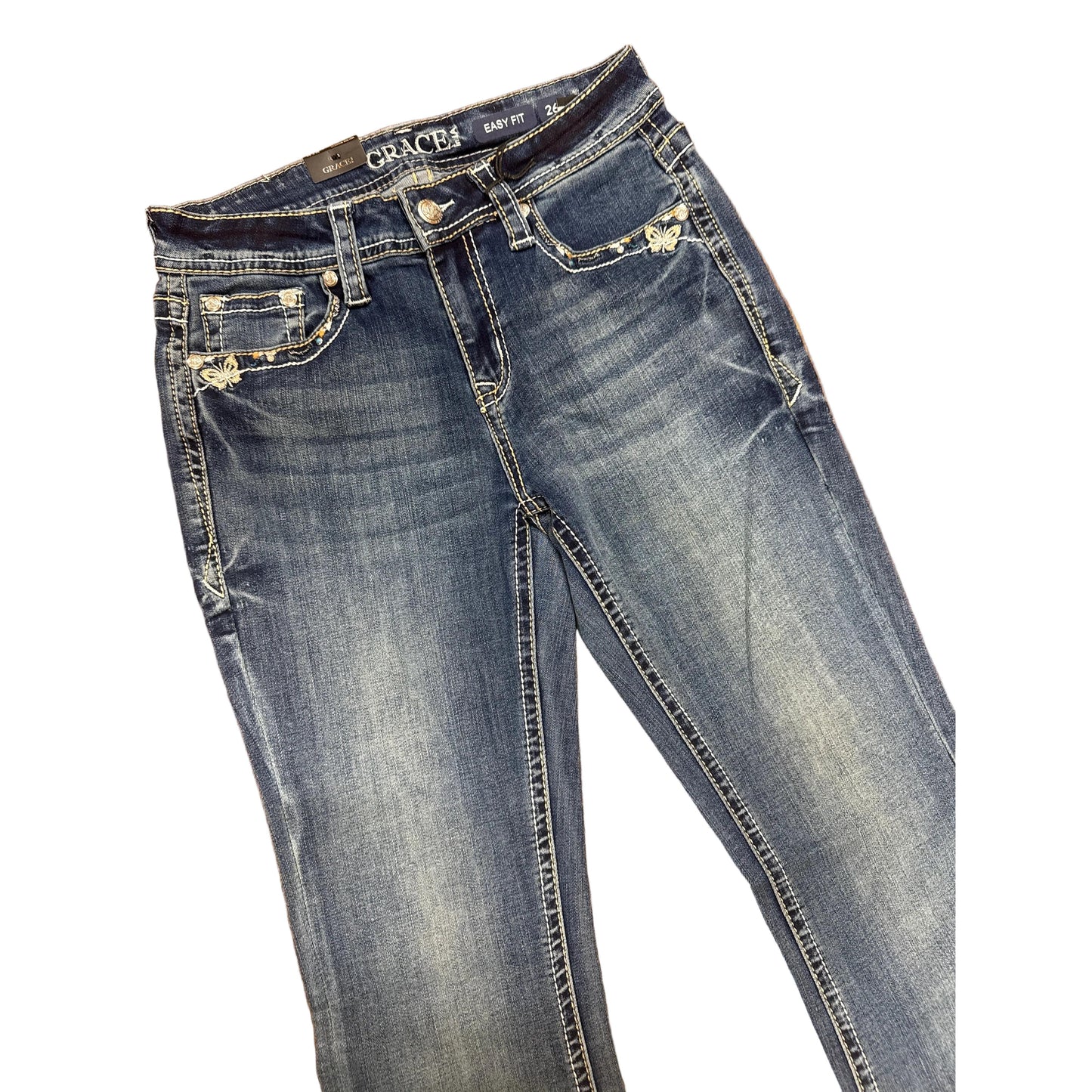 Grace in LA Women's Jeans- Butterfly