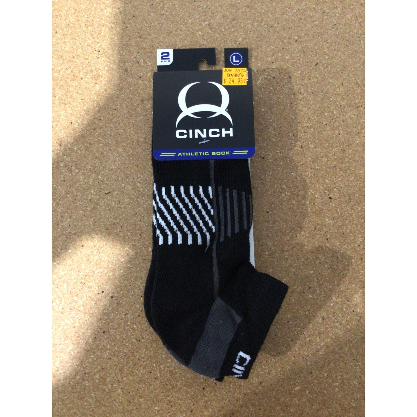 Cinch Men's Athletic Sock - Black