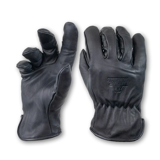Bear Knuckles Double Wedge Black Fleece Lined Water Resistant Cowhide Driver Glove - Multiple Colours
