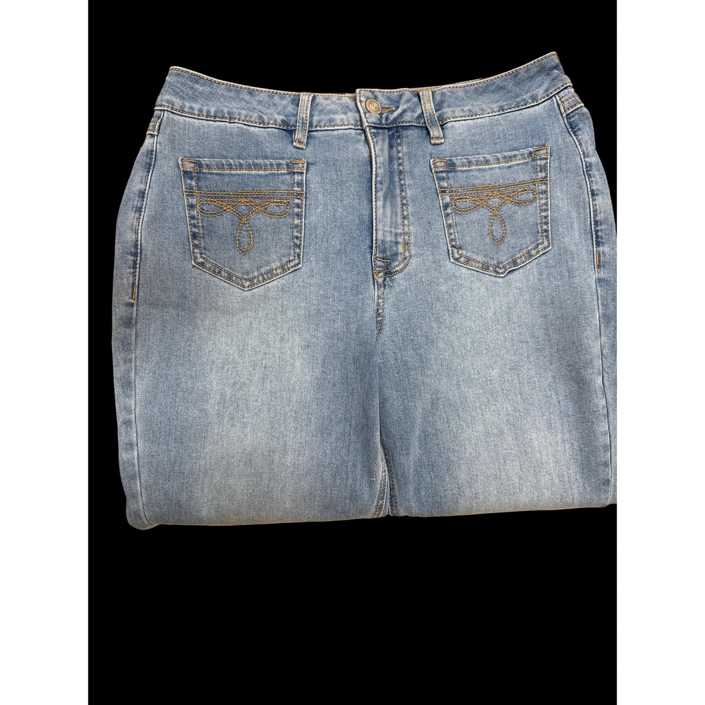 Rock & Roll Women's Patch Pocket High Rise Bootcut Jeans - Light Wash