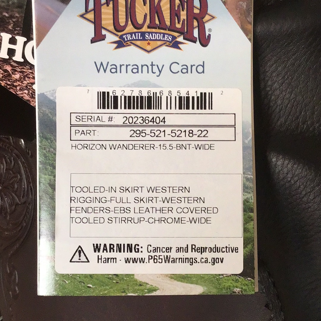 Tucker 15.5" Horizon Wanderer BNT Wide Saddle