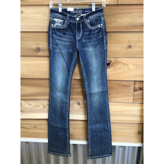 Grace in LA Women's Steer Head Jeans