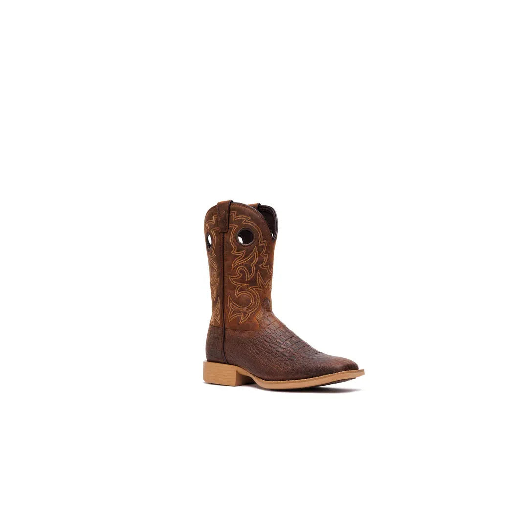 Durango Men's Shyloh 11" Square Toe Pullhole Western Boots - Brown/Croco