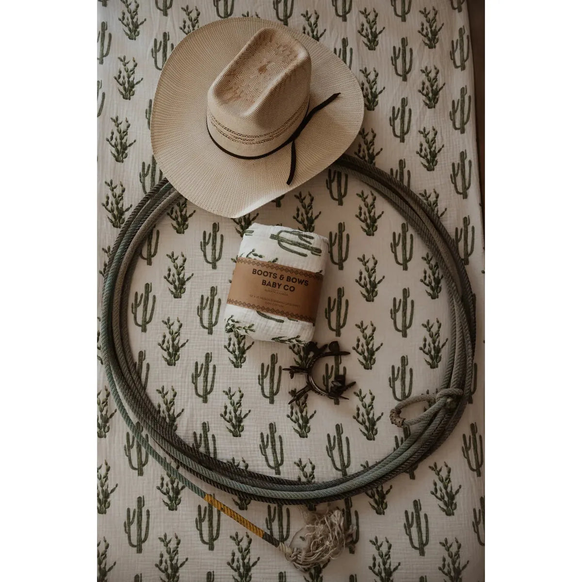 Boots & Bows  Cactus Crib Sheet