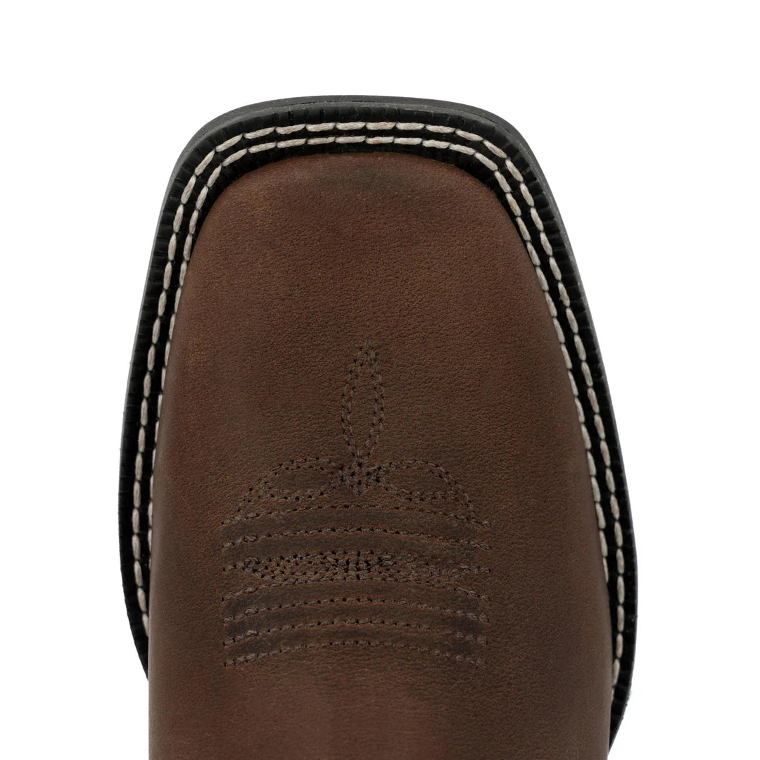 Durango Big Kids 8" Shyloh Square Toe Western Boot - Brawny Brown/Black Onyx