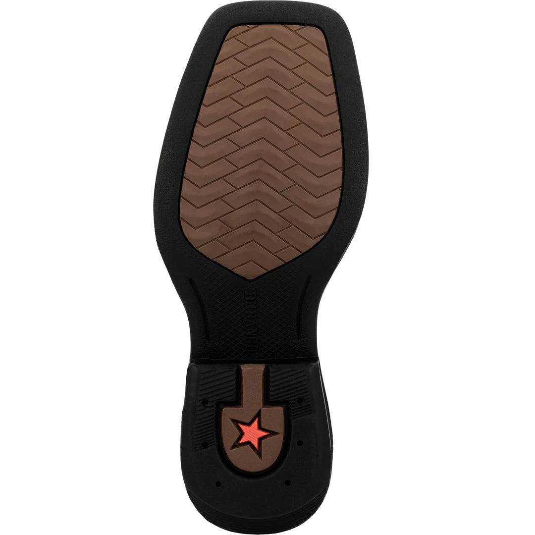 Durango Big Kids 8" Shyloh Square Toe Western Boot - Brawny Brown/Black Onyx