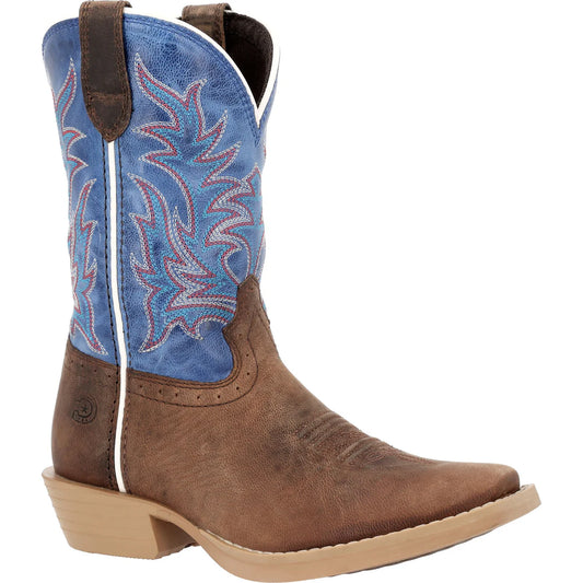Durango Kid's Shyloh Little Kids 8 Inch Cutter Toe Western Boot - Drift Wood/Lapis Blue