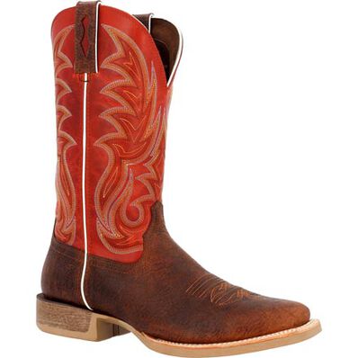 Durango Men's Rebel Pro Cutter Toe Western Boots - Cognac Crunch/Rusty Red